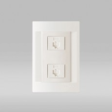 데코화이트 통신 전화용 2구